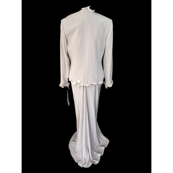 Montage by Mon Cheri Mother of Bride Lavender Dress & Jacket Pleated Front 12 - Picture 4 of 16